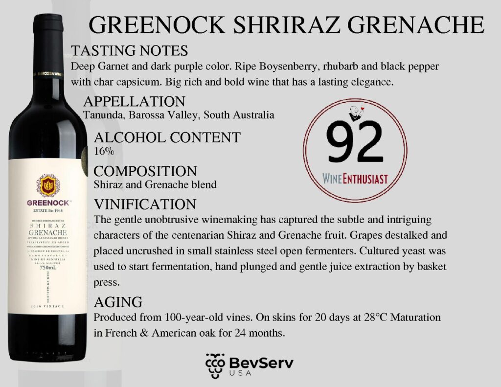New Brochure Greenock Shiraz Grenache
